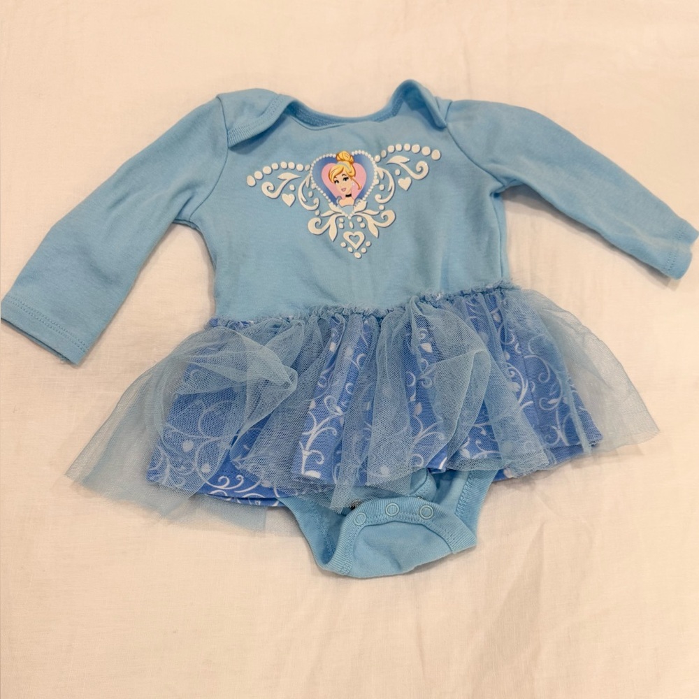 Disney Cinderella Tutu Bodysuit Dress Light Blue